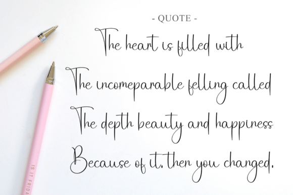 Samantha Beautiful Font PNG with transparent background - Preview 3