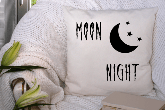 Silent Moon Font PNG with transparent background - Preview 4