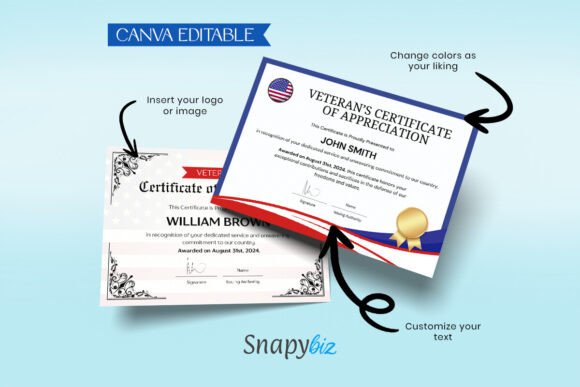 American Service Certificate Template
