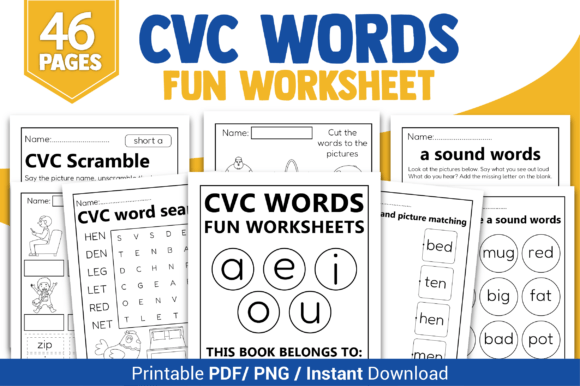 CVC Words Fun Worksheets