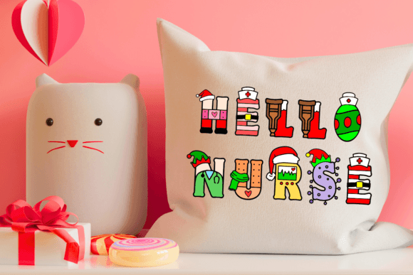 Christmas Nurse Font PNG with transparent background - Preview 5