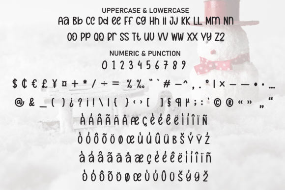 Christmas Snowman Font - Preview 6