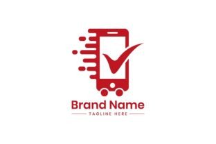 Digital Phone Logo with Check Mark Icon. Graphic by jewelrana7540 ...