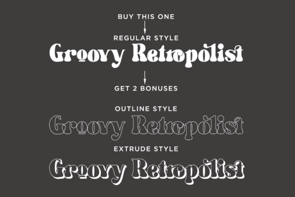 Groovy Retropolist Font - Preview 1