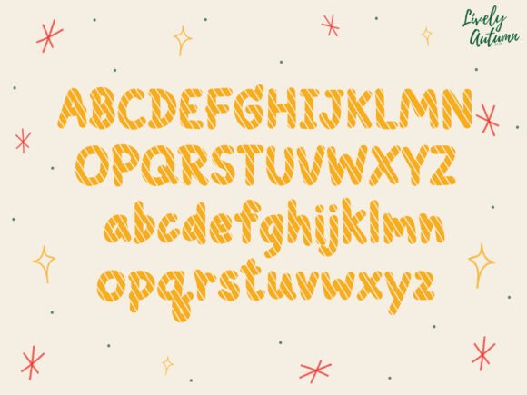 Holiday Stripes Font PNG with transparent background - Preview 1