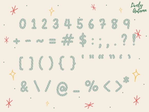 Holiday Stripes Font PNG with transparent background - Preview 2