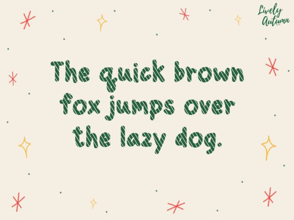 Holiday Stripes Font PNG with transparent background - Preview 3