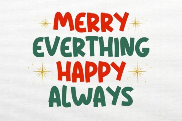 Merry Twinkle Font PNG with transparent background - Preview 2