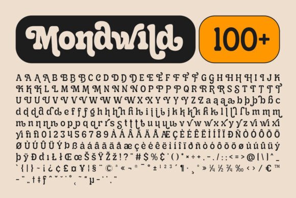 Mondwild Font PNG with transparent background - Preview 4