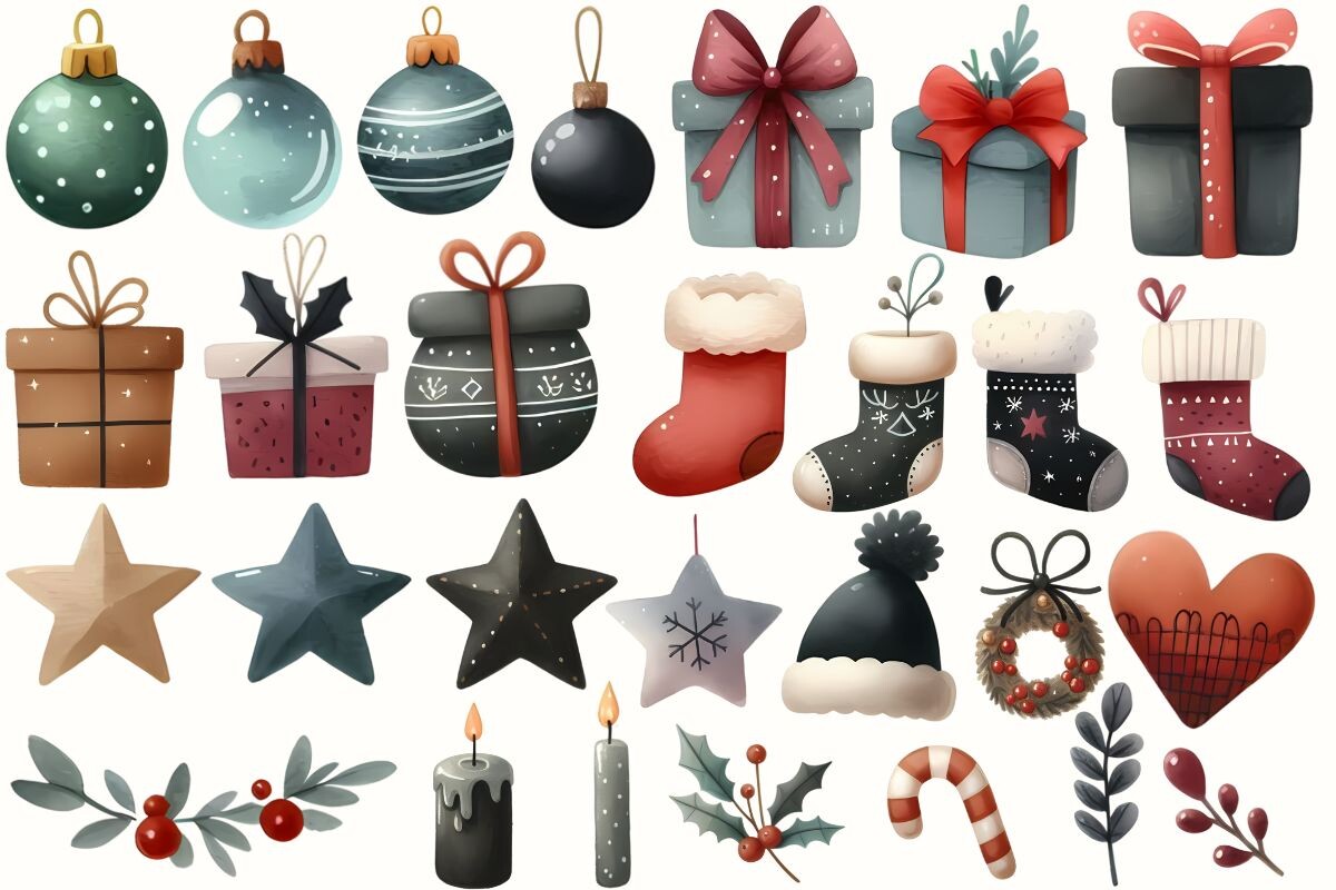 My First Little Dark Christmas Cliparts - photo 4