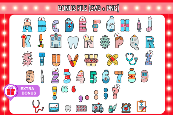 Nurse Font PNG with transparent background - Preview 2