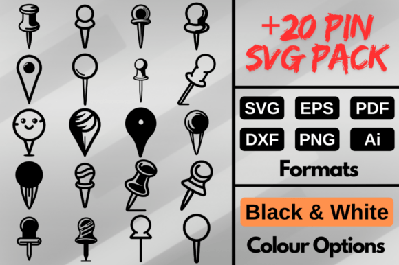1 Pin Outline Svg Designs & Graphics