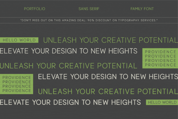 Providence Font PNG with transparent background - Preview 1