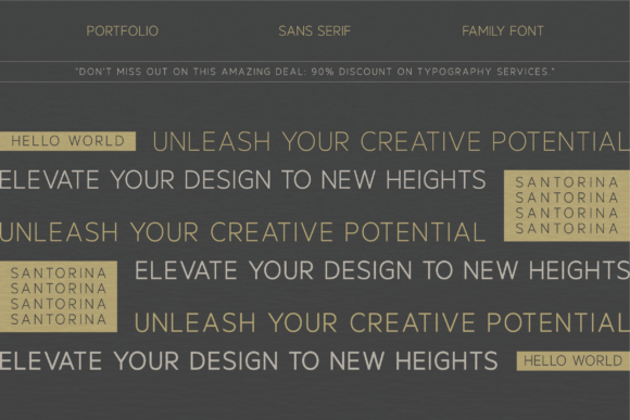 Santorina Font font preview - 1