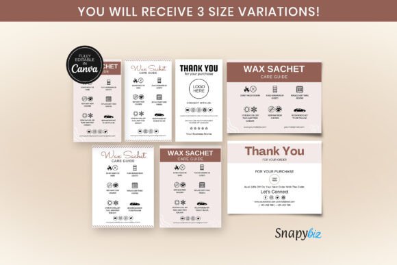 Wax Sachet Care Guide Canva Template