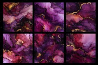 Burgundy Gold Ink Textures Graphic by Digital Curio · Creative Fabrica