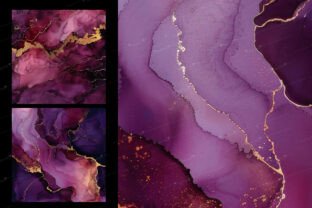 Burgundy Gold Ink Textures Graphic by Digital Curio · Creative Fabrica