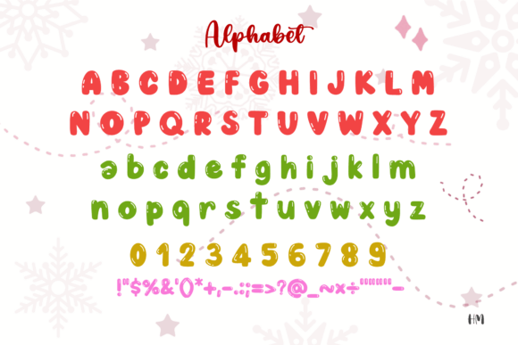 Christmas Bookish Font PNG with transparent background - Preview 5