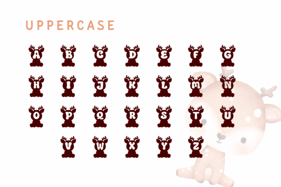 Christmas Deer Font - Preview 1