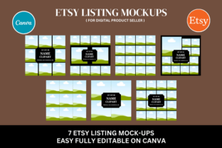 Clipart Etsy Canva Mockup Bundle Graphic by FolieDesign · Creative Fabrica