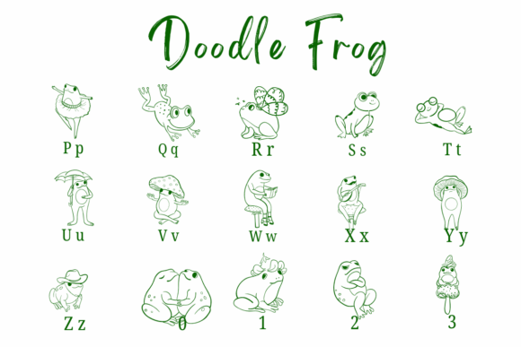Doodle Frog Font - Preview 2