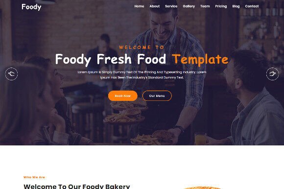 Foody Food & Restaurant Website Template