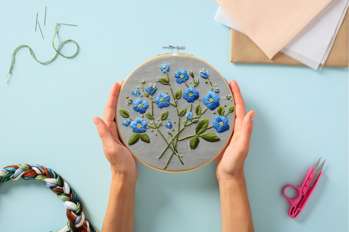Forget-Me-Not Hand Embroidery Pattern
