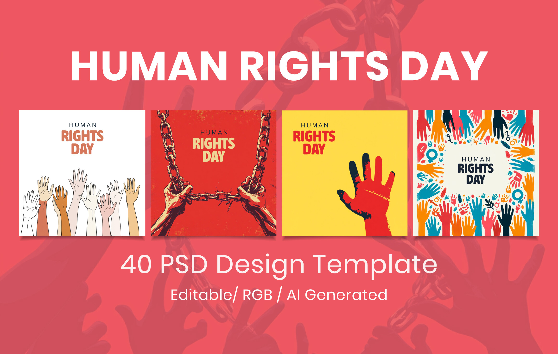 Human Rights Day PSD Templates Graphic by GraphIQVerse · Creative Fabrica