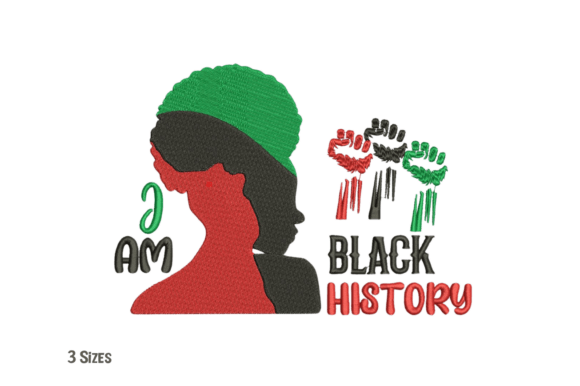 I Am Black History Silhouette & Fists