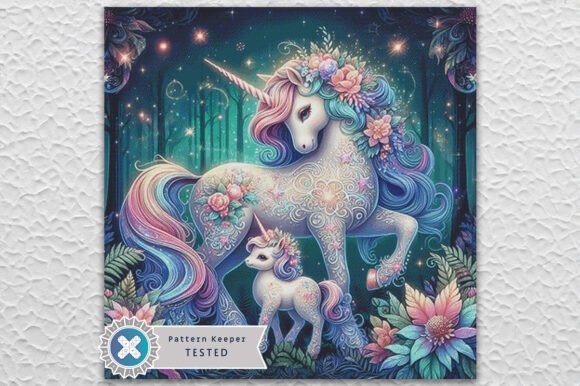Mother Unicorn Cross Stitch Pattern PDF
