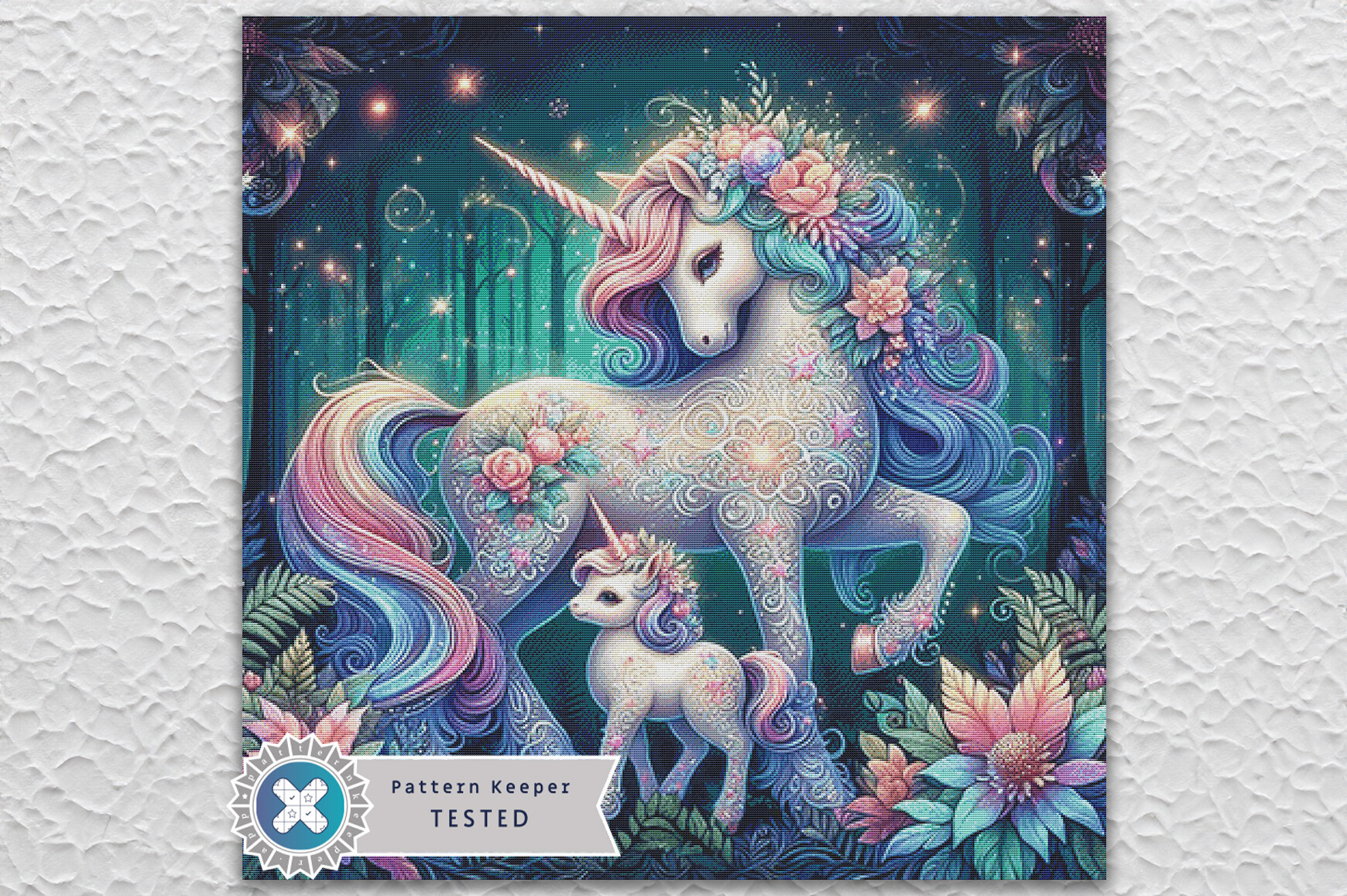 Mother Unicorn Cross Stitch Pattern PDF