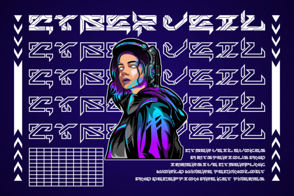 Neuro Hack Font PNG with transparent background - Preview 1