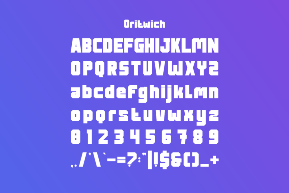 Oritwich Font PNG with transparent background - Preview 2