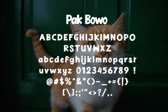 Pak Bowo Font PNG with transparent background - Preview 1