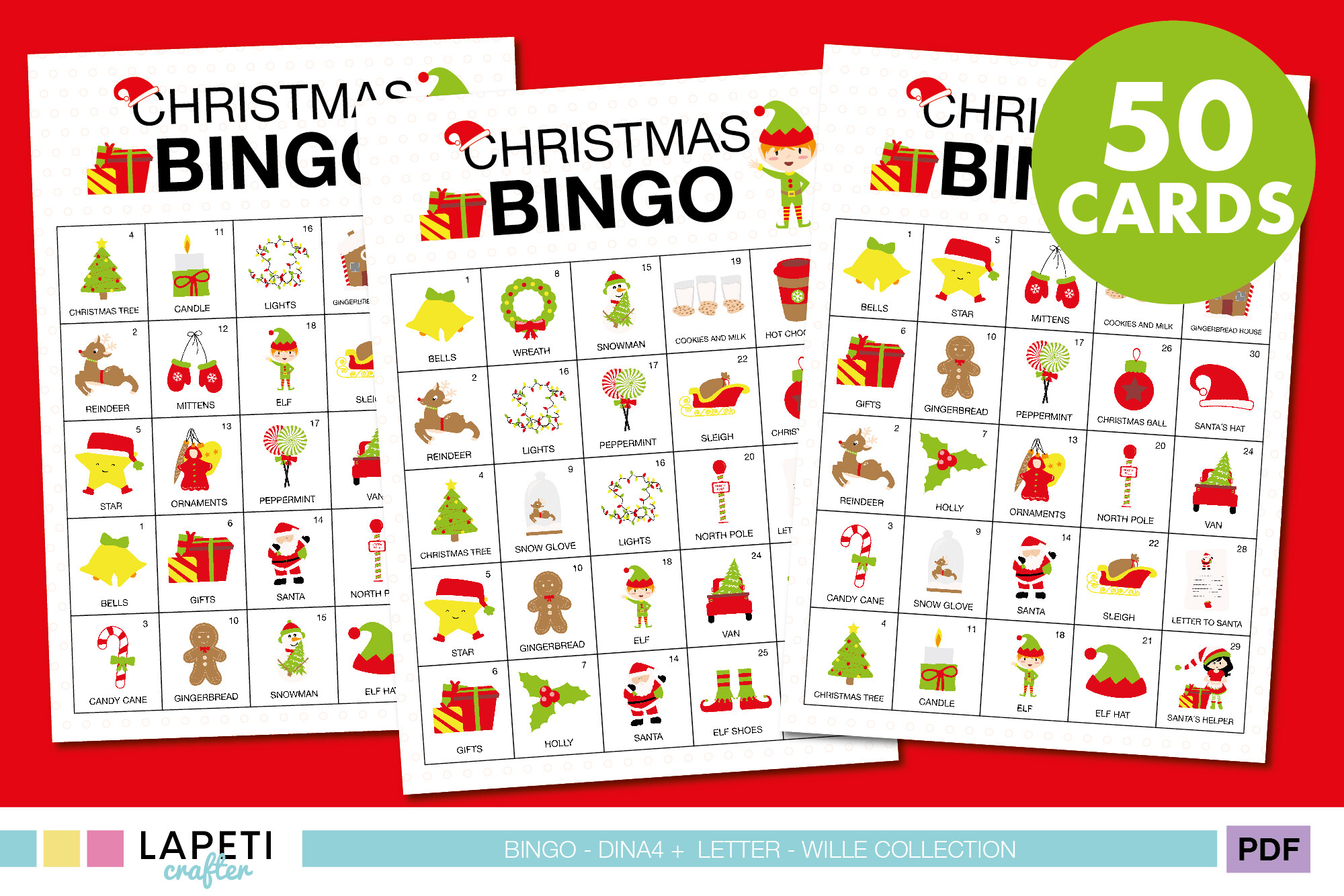 Printable Family Christmas Bingo