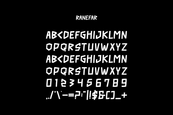 Ranefar Font PNG with transparent background - Preview 2