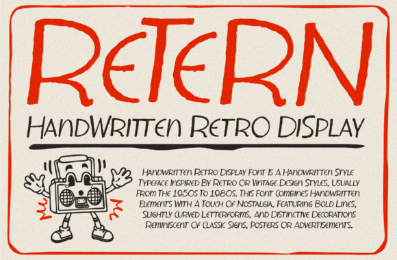 Retern Font PNG with transparent background - Preview 6