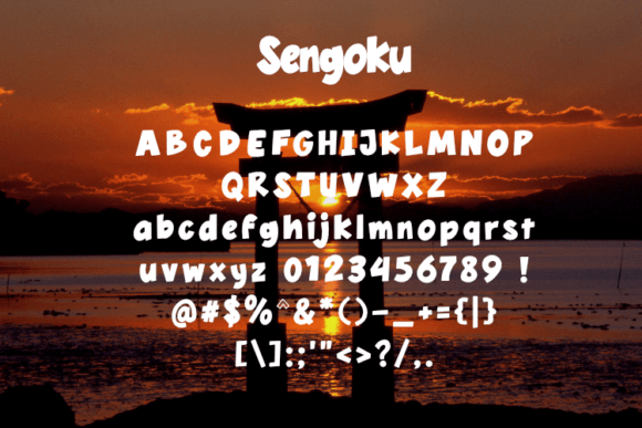 Sengoku Font PNG with transparent background - Preview 1