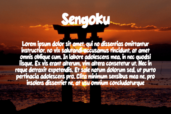 Sengoku Font PNG with transparent background - Preview 2