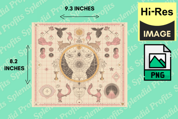 Vintage Aesthetic Celestial Tumbler Wrap