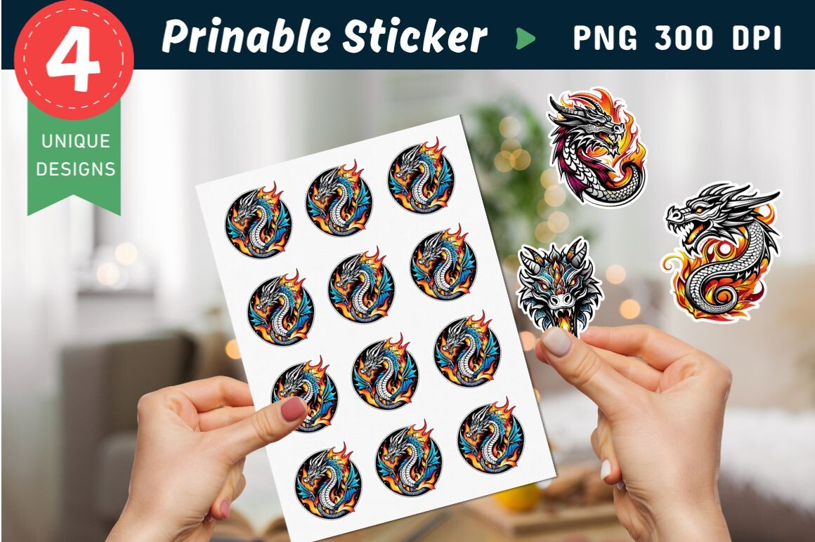 Dragon Sticker, Vinyl Dragon Sticker Graphic by Regulrcrative ...