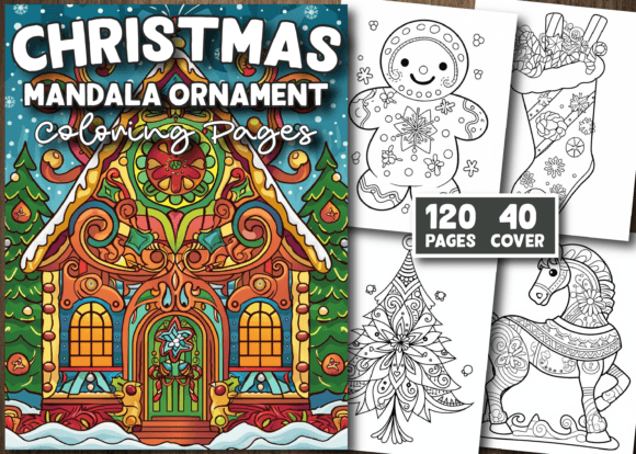 Christmas Mandala Ornament Coloring Book