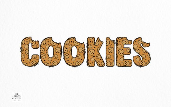 Cookies Army Font PNG with transparent background - Preview 2