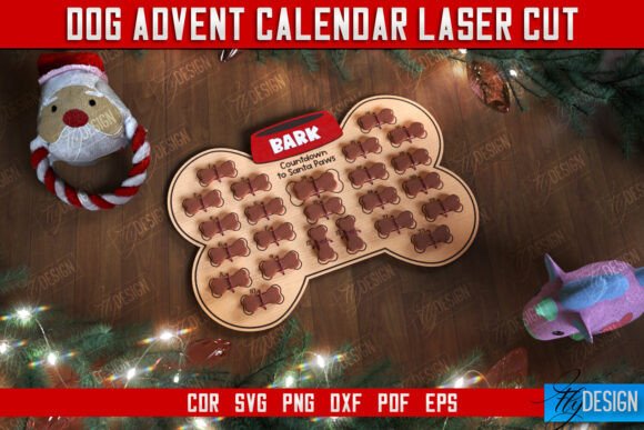 Dog Advent Calendar Pet Gift Treats Graphics