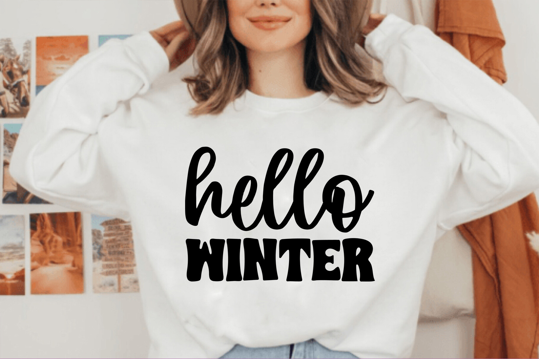Hello Winter Craft SVG Graphic by SVGcraftor · Creative Fabrica