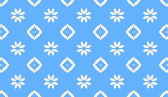 Icy Bloom Seamless Pattern 4