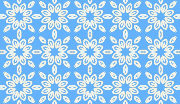 Icy Bloom Seamless Pattern 8