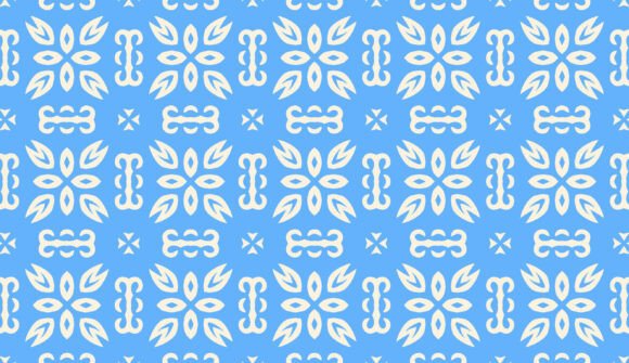 Icy Bloom Seamless Pattern 9