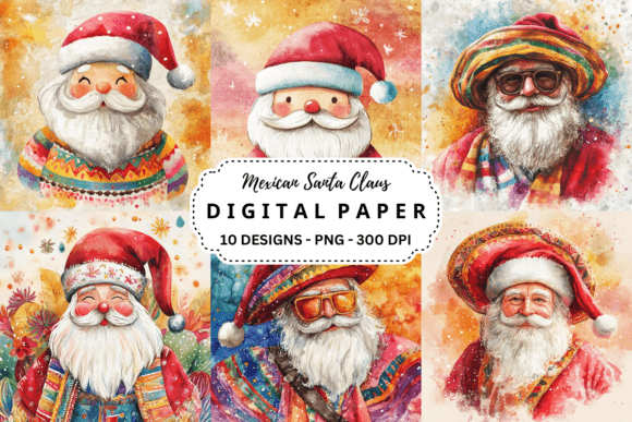 Mexican Santa Claus Background Graphic by pcudesigns · Creative Fabrica
