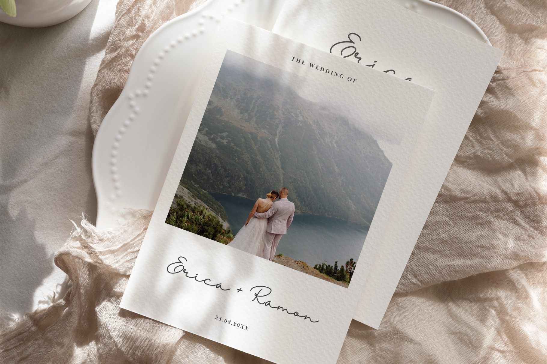 Minimalist Wedding Invitation Card